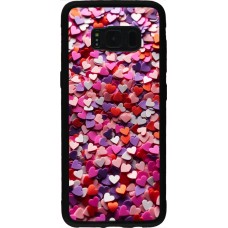 Samsung Galaxy S8 Case Hülle - Silikon schwarz Valentin 2025 Konfetti