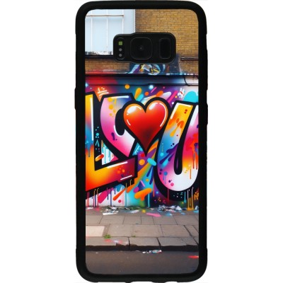 Samsung Galaxy S8 Case Hülle - Silikon schwarz Valentin 2025 Liebe U Tag