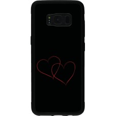 Samsung Galaxy S8 Case Hülle - Silikon schwarz Valentine 2023 attached heart