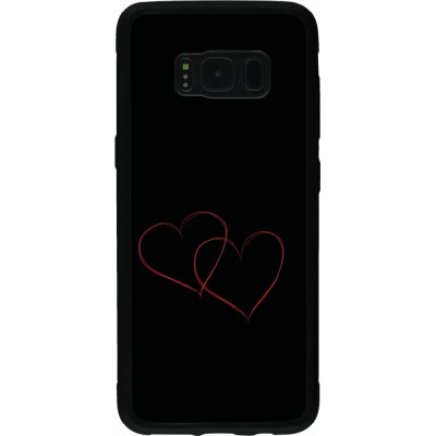 Samsung Galaxy S8 Case Hülle - Silikon schwarz Valentine 2023 attached heart