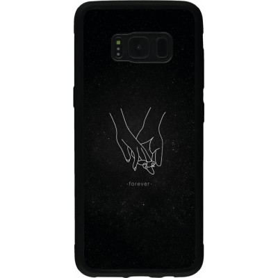 Samsung Galaxy S8 Case Hülle - Silikon schwarz Valentine 2023 hands forever