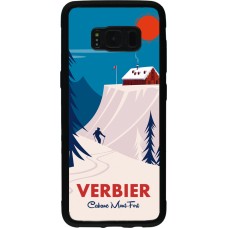 Samsung Galaxy S8 Case Hülle - Silikon schwarz Verbier Cabane Mont-Fort