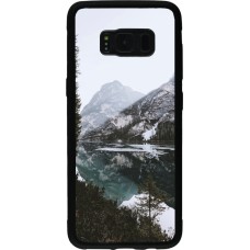 Samsung Galaxy S8 Case Hülle - Silikon schwarz Winter 22 snowy mountain and lake