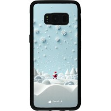Samsung Galaxy S8 Case Hülle - Silikon schwarz Weihnachten 2023 Kleiner Vater Schneeflocke