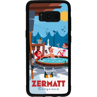 Samsung Galaxy S8 Case Hülle - Silikon schwarz Zermatt Mountain Jacuzzi
