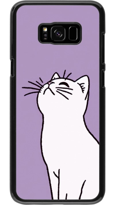 Samsung Galaxy S8+ Case Hülle - Chat auf lila Hintergrund