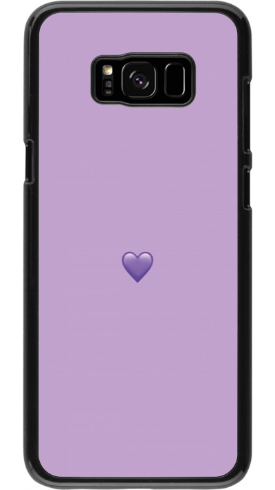 Samsung Galaxy S8+ Case Hülle - Valentine 2023 purpule single heart
