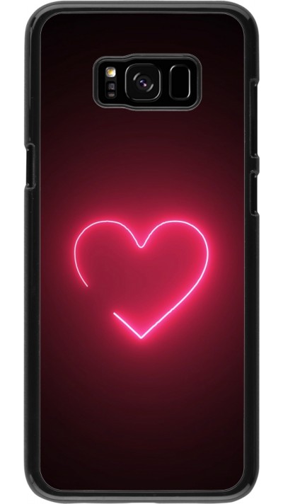 Samsung Galaxy S8+ Case Hülle - Valentine 2023 single neon heart