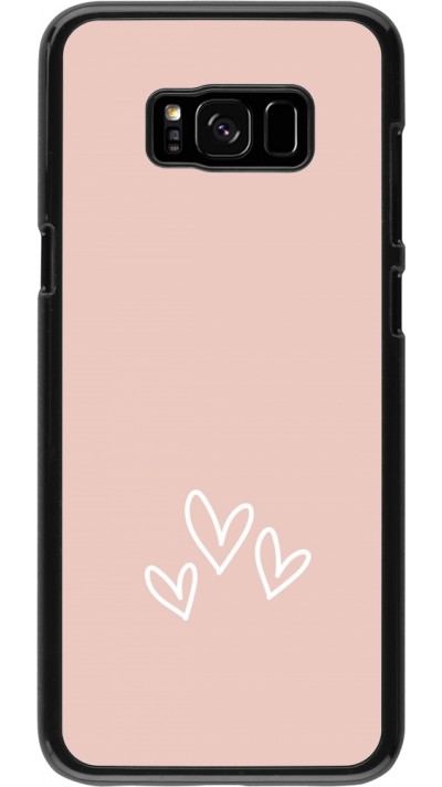 Samsung Galaxy S8+ Case Hülle - Valentine 2023 three minimalist hearts