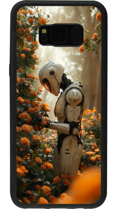 Samsung Galaxy S8+ Case Hülle - Silikon schwarz Astronaut flowers 2025