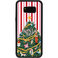 Samsung Galaxy S8+ Case Hülle - Silikon schwarz Christmas 25 Happy Holiday