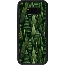 Samsung Galaxy S8+ Case Hülle - Silikon schwarz Christmas 25 Pattern Xmas Tree