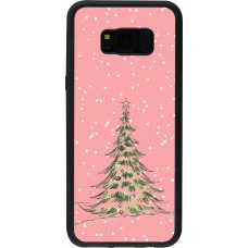 Samsung Galaxy S8+ Case Hülle - Silikon schwarz Christmas 25 Pink Tree