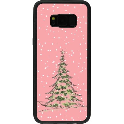 Samsung Galaxy S8+ Case Hülle - Silikon schwarz Christmas 25 Pink Tree