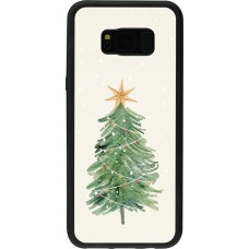 Samsung Galaxy S8+ Case Hülle - Silikon schwarz Christmas 25 Sketch Tree