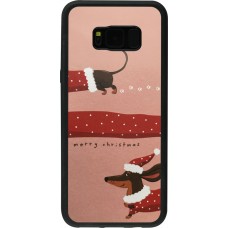 Samsung Galaxy S8+ Case Hülle - Silikon schwarz Christmas 25 Teckel Merry Xmas