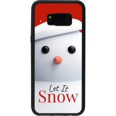 Samsung Galaxy S8+ Case Hülle - Silikon schwarz Christmas 25 Xmas Snowman