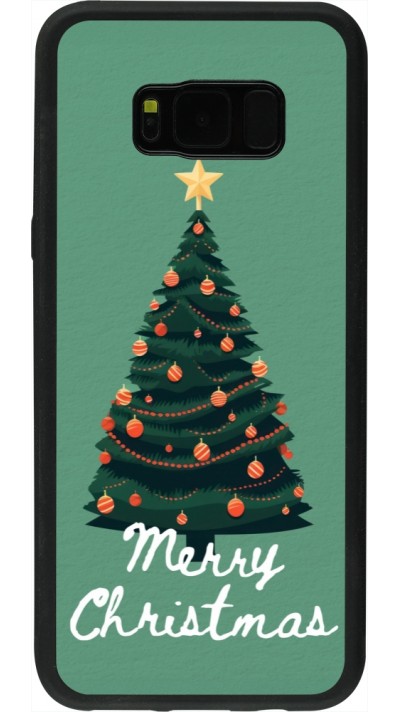 Samsung Galaxy S8+ Case Hülle - Silikon schwarz Christmas 25 Xmas Tree