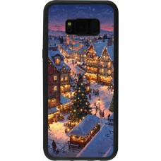 Samsung Galaxy S8+ Case Hülle - Silikon schwarz Christmas 25 Xmas Village