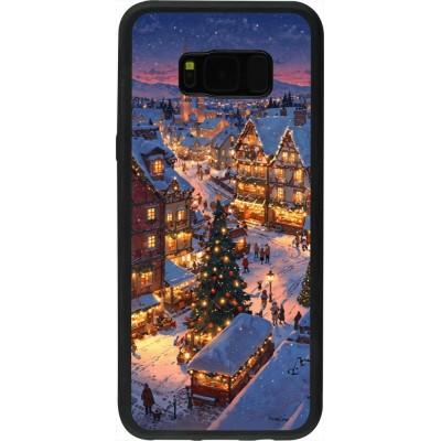 Samsung Galaxy S8+ Case Hülle - Silikon schwarz Christmas 25 Xmas Village