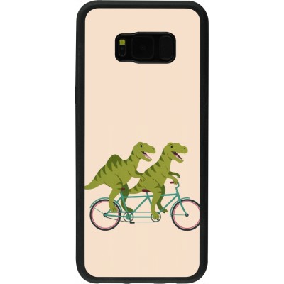 Samsung Galaxy S8+ Case Hülle - Silikon schwarz Dinosaurs on bikes 2026