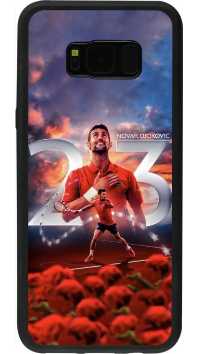 Samsung Galaxy S8+ Case Hülle - Silikon schwarz Djokovic 23 Grand Slam