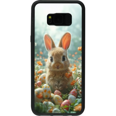Samsung Galaxy S8+ Case Hülle - Silikon schwarz Easter 2026 Rabbit in the garden