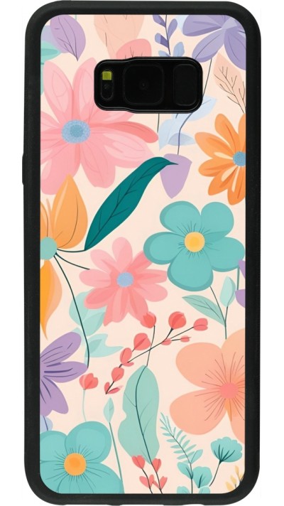 Samsung Galaxy S8+ Case Hülle - Silikon schwarz Easter 2024 spring flowers