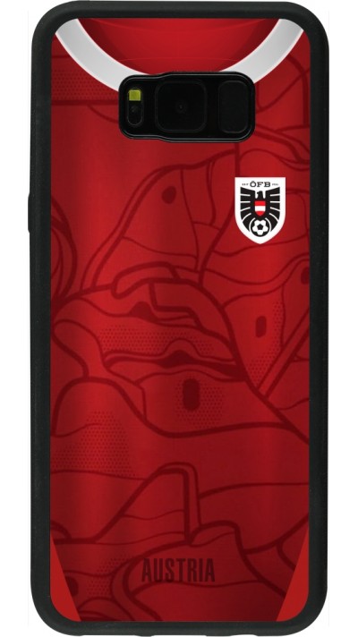 Coque Samsung Galaxy S8+ - Silicone rigide noir Maillot de football Autriche personnalisable
