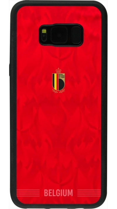 Coque Samsung Galaxy S8+ - Silicone rigide noir Maillot de football Belgique 2026 personnalisable