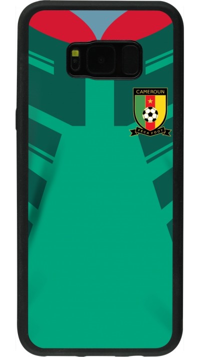 Coque Samsung Galaxy S8+ - Silicone rigide noir Maillot de football Cameroun 2022 personnalisable