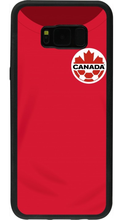 Coque Samsung Galaxy S8+ - Silicone rigide noir Maillot de football Canada 2022 personnalisable