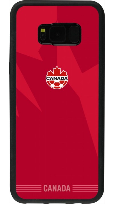Coque Samsung Galaxy S8+ - Silicone rigide noir Maillot de football Canada 2026 personnalisable