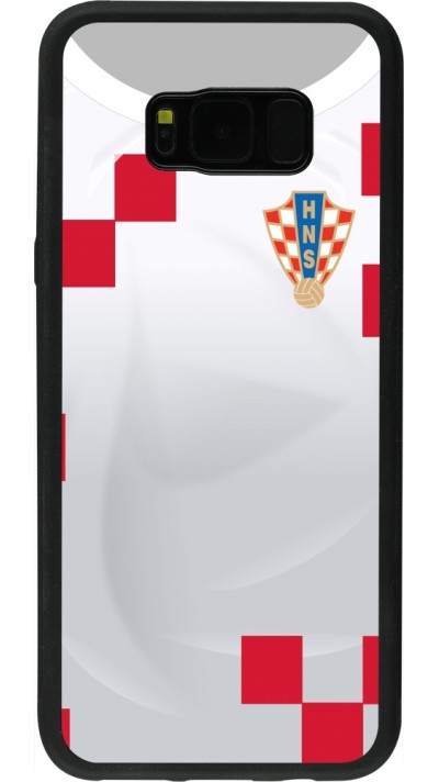 Samsung Galaxy S8+ Case Hülle - Silikon schwarz Kroatien 2022 personalisierbares Fussballtrikot