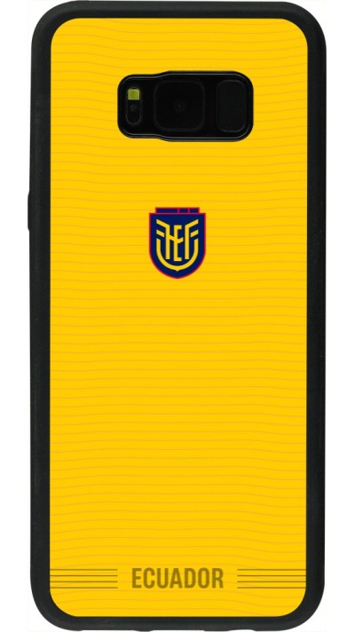 Coque Samsung Galaxy S8+ - Silicone rigide noir Maillot de football Équateur 2026 personnalisable