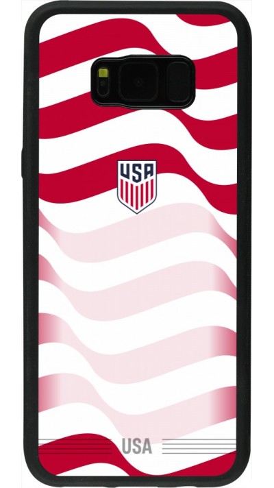 Coque Samsung Galaxy S8+ - Silicone rigide noir Maillot de football États-Unis 2026 personnalisable