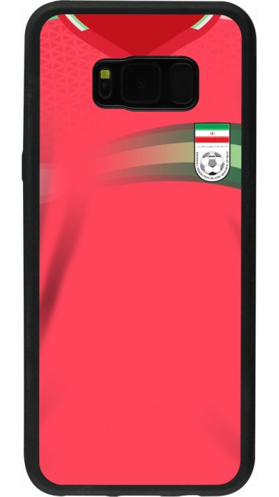 Coque Samsung Galaxy S8+ - Silicone rigide noir Maillot de football Iran 2022 personnalisable