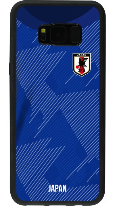 Coque Samsung Galaxy S8+ - Silicone rigide noir Maillot de football Japon 2022 personnalisable