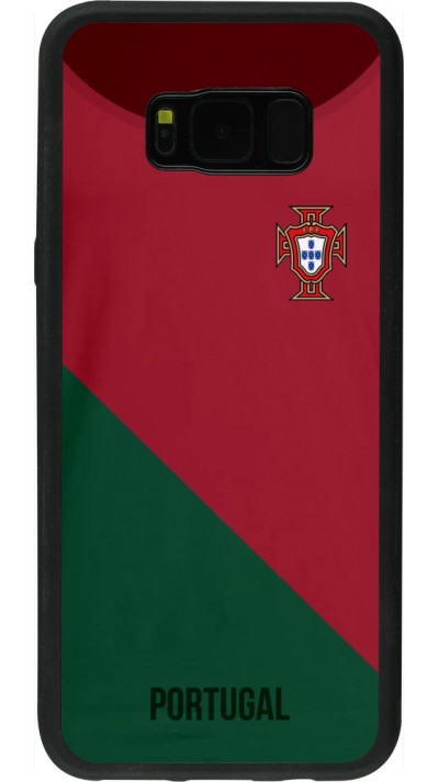 Samsung Galaxy S8+ Case Hülle - Silikon schwarz Fussballtrikot Portugal2022