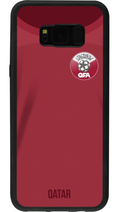 Samsung Galaxy S8+ Case Hülle - Silikon schwarz Katar 2022 personalisierbares Fussballtrikot