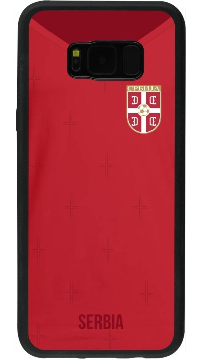 Samsung Galaxy S8+ Case Hülle - Silikon schwarz Serbien 2022 personalisierbares Fussballtrikot