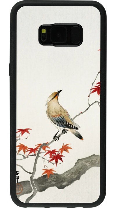 Coque Samsung Galaxy S8+ - Silicone rigide noir Japanese Bird