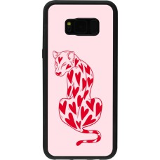 Samsung Galaxy S8+ Case Hülle - Silikon schwarz Leopard with hearts 2026