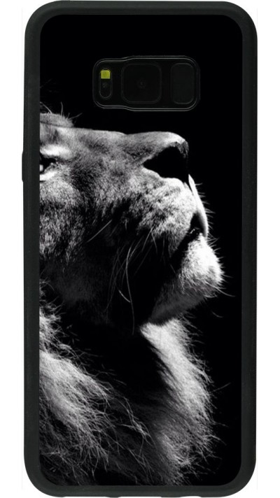 Coque Samsung Galaxy S8+ - Silicone rigide noir Lion looking up