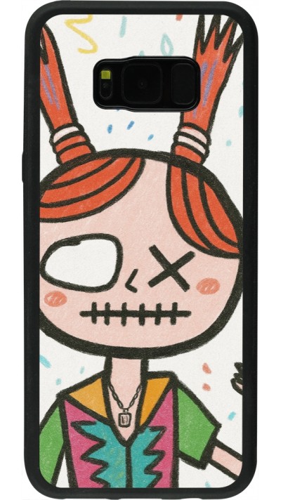 Samsung Galaxy S8+ Case Hülle - Silikon schwarz Little Girl Sketch