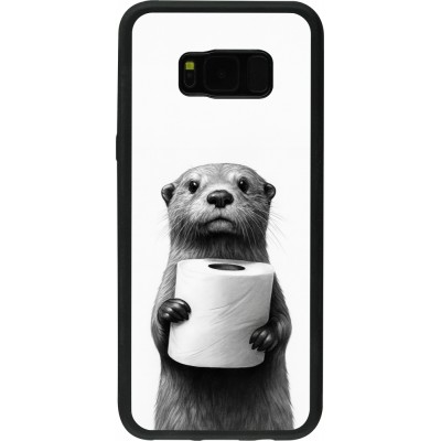 Samsung Galaxy S8+ Case Hülle - Silikon schwarz Otter Toilettenpapier