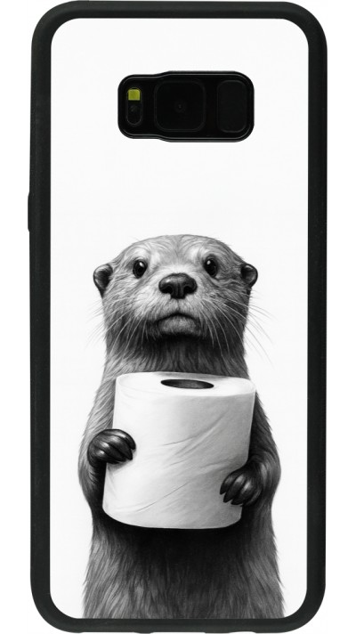 Samsung Galaxy S8+ Case Hülle - Silikon schwarz Otter Toilettenpapier