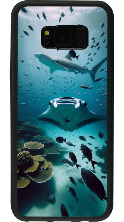 Samsung Galaxy S8+ Case Hülle - Silikon schwarz Manta Lagune Reinigung