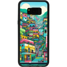 Samsung Galaxy S8+ Case Hülle - Silikon schwarz Medellin Comuna 13 Kunst