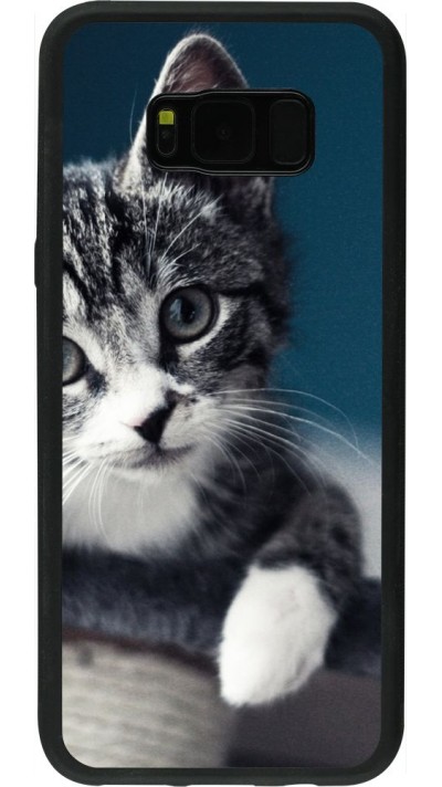 Coque Samsung Galaxy S8+ - Silicone rigide noir Meow 23